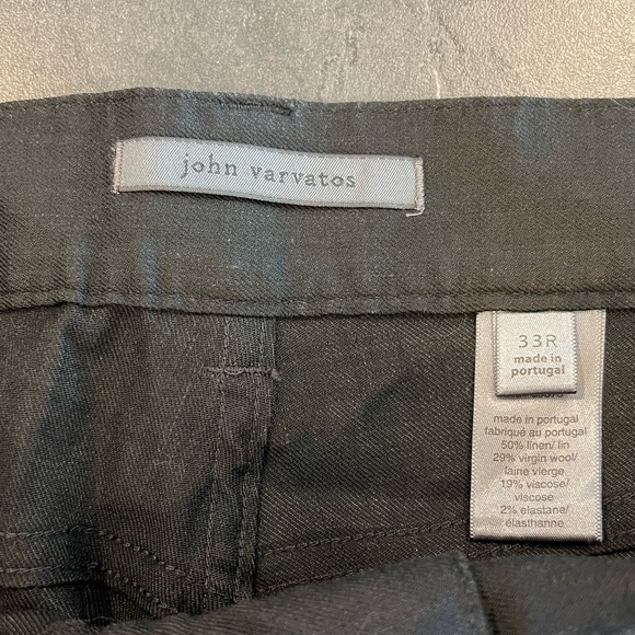 John Varvatos Pants John Varvatos 5 Linen Pants Dark Black In Person Size 33r Poshmark